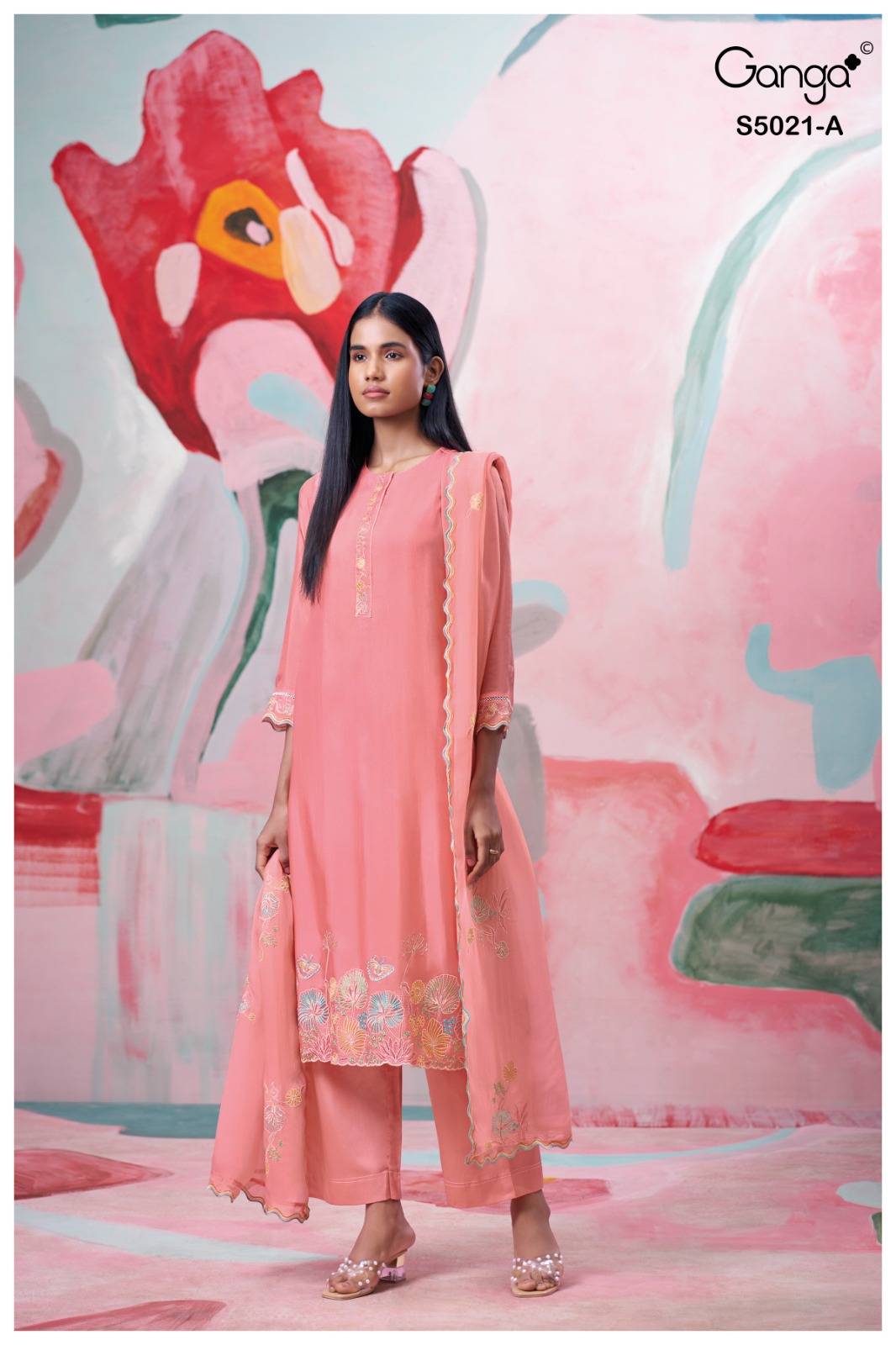 BRINIKA 5021 Series By GANGA FASHION Stylish Beautiful Colourful PURE SILK Dresses At Wholesale Price